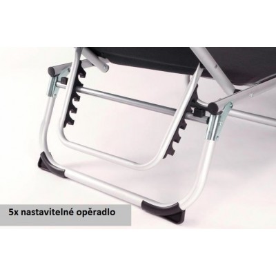 Divero lehátko so sklopnou strieškou, antracit, 187x57x30 cm