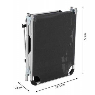 Divero lehátko so sklopnou strieškou, antracit, 187x57x30 cm