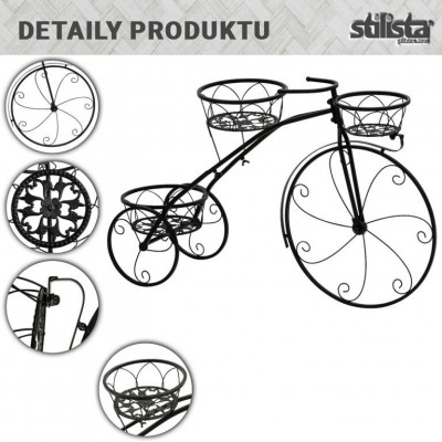 STILISTA stojan na rastliny,bicykel, 78 x 55 x 25 cm, oceľ STILISTA stojan na rastliny,bicykel, 78 x 55 x 25 cm, oceľ