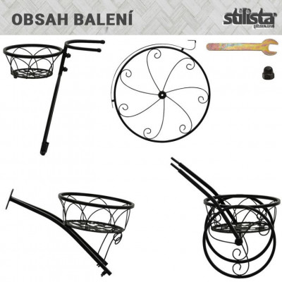 STILISTA stojan na rastliny,bicykel, 78 x 55 x 25 cm, oceľ STILISTA stojan na rastliny,bicykel, 78 x 55 x 25 cm, oceľ