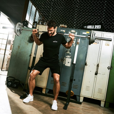 Gorilla Sports Liatinový záťažový kotúč, strieborný, 20 kg