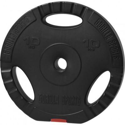 Gorilla Sports Kotúč potiahnutý plastom, výplň cement, 10 kg