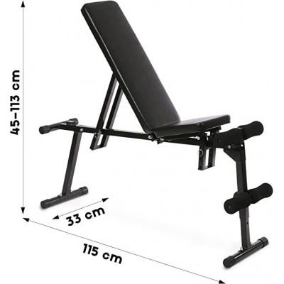 PHYSIONICS multi. posilňovacia lavica,116 x 33 x 48-120 cm