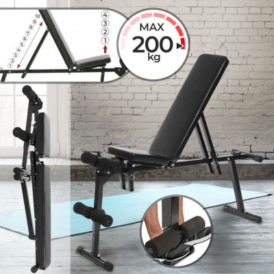 PHYSIONICS multi. posilňovacia lavica,116 x 33 x 48-120 cm