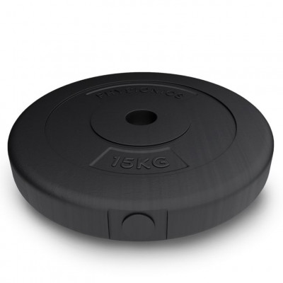 PHYSIONICS Záťažové kotúče 2 x 15 kg, 31 mm, plast, čierne