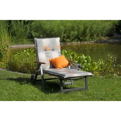 Záhradné polohovacie lehátko ASS COMFORT - antracit + čierna