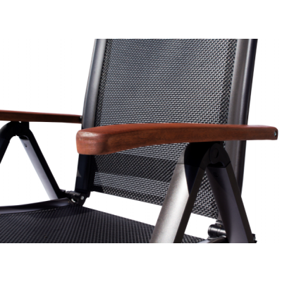 Záhradné polohovacie lehátko ASS COMFORT - antracit + čierna