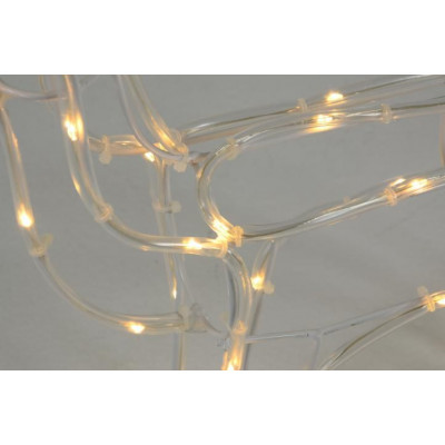 NEXOS Svetelná dekorácia- vianočný sob 80 cm, teplá biela