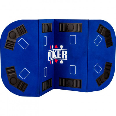 Skladacia pokerová podložka - modrá