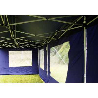 Záhradný skladací stan - modrý, 3 x 9 m