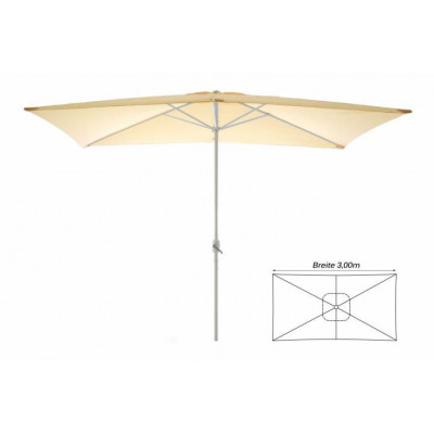 Záhradný slnečník - obdĺžnikový 2 x 3 m - champagne