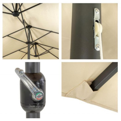 Veľký slnečník XXL 4,65 m - krémový