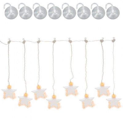 Svetelný záves Hviezdy, 8 LED, teplo biela