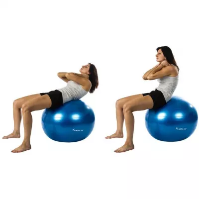MOVIT Gymnastická lopta s nožnou pumpou, 85 cm, sivá