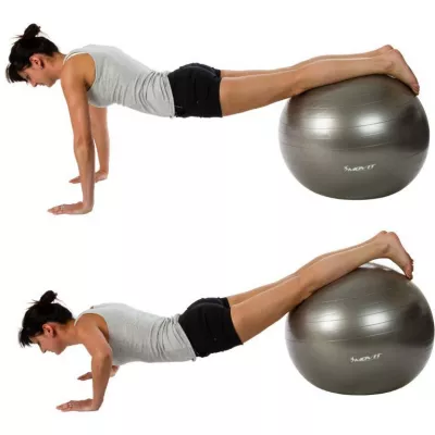 MOVIT Gymnastická lopta s nožnou pumpou, 85 cm, sivá