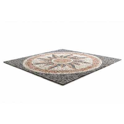 Mramorová mozaika - motív slnka obklady 120 x 120 cm