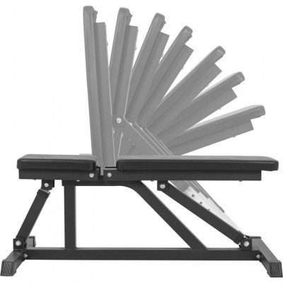 Gorilla Sports Polohovateľná lavička, 119 cm, čierna Gorilla Sports Polohovateľná lavička, 119 cm, čierna