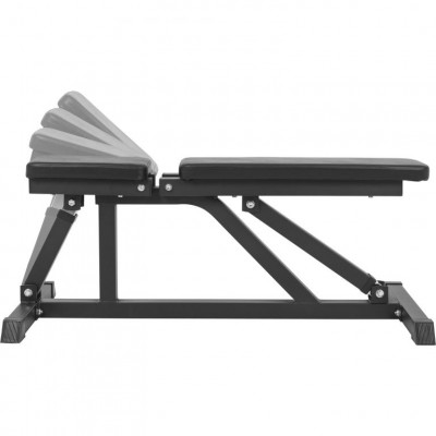 Gorilla Sports Polohovateľná lavička, 119 cm, čierna Gorilla Sports Polohovateľná lavička, 119 cm, čierna