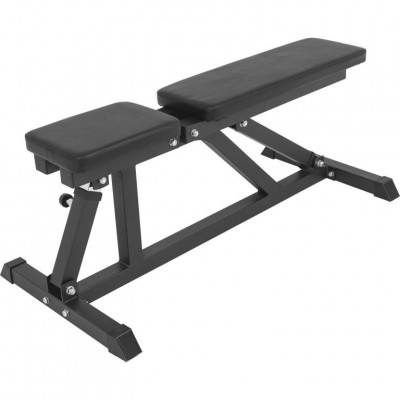 Gorilla Sports Polohovateľná lavička, 119 cm, čierna Gorilla Sports Polohovateľná lavička, 119 cm, čierna