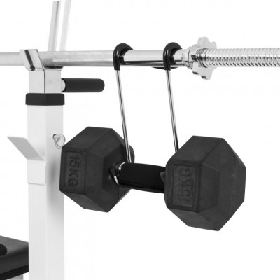 Gorilla Sports Posilňovacie háky 12 x 8 cm, chróm, 2 ks