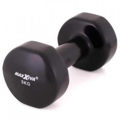 MAXXIVA sada vinylových činiek 2 x 5 kg, čierna