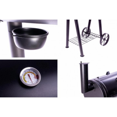 Záhradný gril s udiarňou XL - 120 x 55 cm