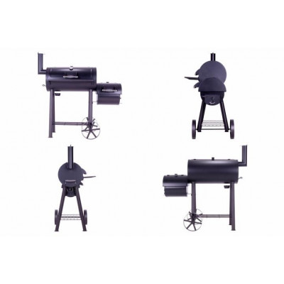 Záhradný gril s udiarňou XL - 120 x 55 cm