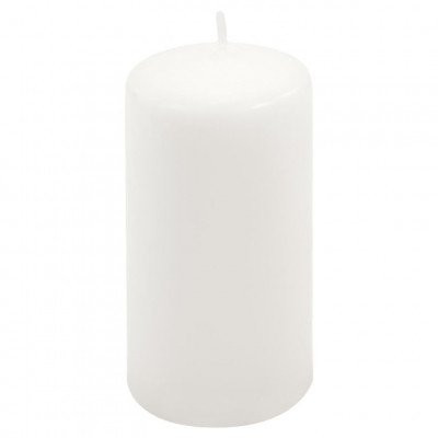 Sada stĺpových sviečok, 11,5 cm, Ø 6 cm, biela, 12 ks