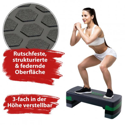 MAXXIVA fitness stepper, výškovo nastaviteľný, zelená MAXXIVA fitness stepper, výškovo nastaviteľný, zelená