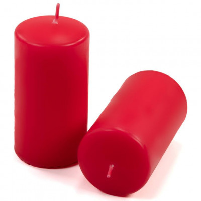 Sada stĺpových sviečok, 11,5 cm, Ø 6 cm, červená, 18 ks