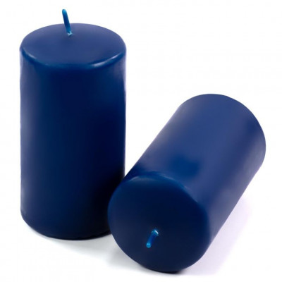 Sada stĺpových sviečok, 11,5 cm, Ø 6 cm, modrá, 12 ks