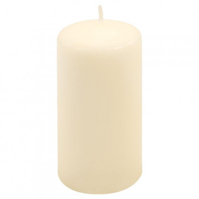 Sada stĺpových sviečok, 11,5 cm, Ø 6 cm, krémová, 12 ks