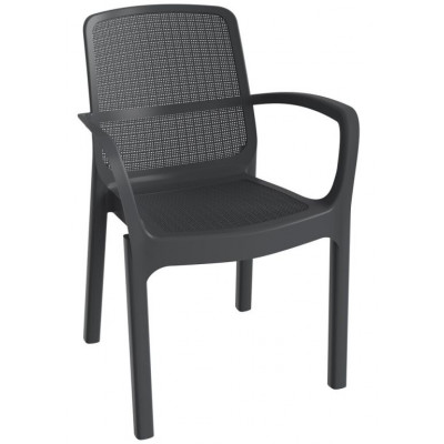 SIROLO plastové kreslo, grafit