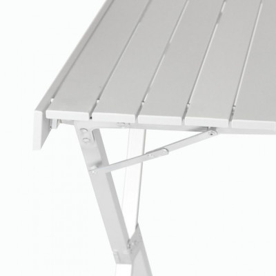 Kempingový stôl s taškou, hliník, sivý,108 x 71 x 72 cm