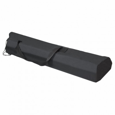 Kempingový stôl s taškou, hliník, sivý,108 x 71 x 72 cm