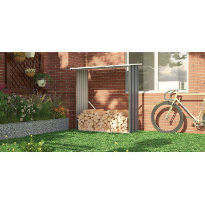 WC-A kovový drevník 182 x 75 x 160 cm