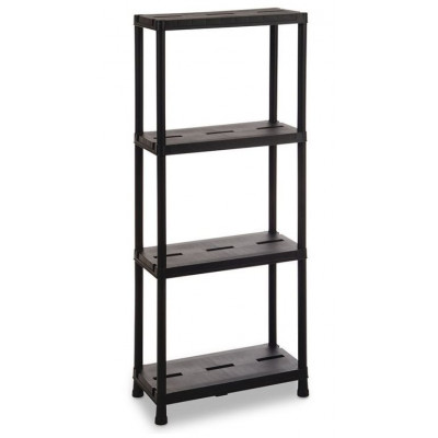 UNIVERSAL PRO 63 - 4 plastové police, čierne