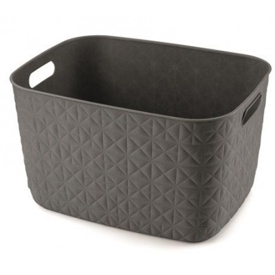 Úložný box Softex L - 19 l, tmavosivý