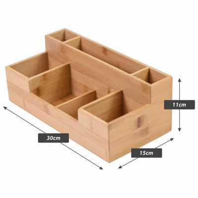 Organizér na písacie potreby, bambus, 30 x 15 x 11 cm