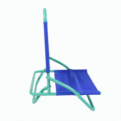 Plážové skladacie kreslo, PVC, modro-zelené