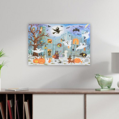 Nástenná maľba Prekliaty hrad, 9 LED diód, 60 x 40 cm Nástenná maľba Prekliaty hrad, 9 LED diód, 60 x 40 cm