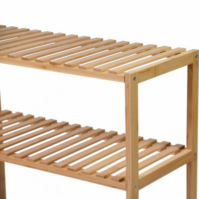 Bambusový regál, 3 police, 60 x 26 x 66 cm