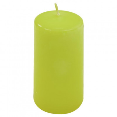 Sada stĺpikových sviečok, 10 cm, Ø 5 cm, svetlozelená, 8 ks