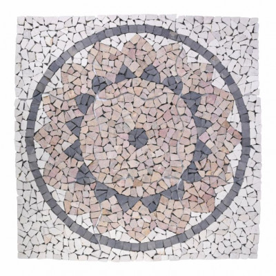 Mramorová mozaika, motív slnka, 90 x 90 cm