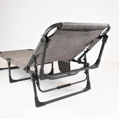 Skladacie lehátko, sivé, 189,5 x 58,5 x 33,5 cm