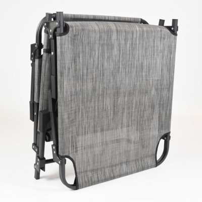 Skladacie lehátko, sivé, 189,5 x 58,5 x 33,5 cm