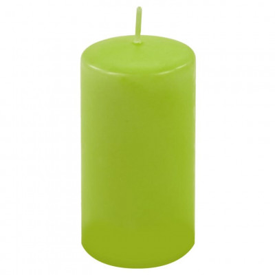 Sada stĺpových sviečok, 11,5 cm, Ø 6 cm, svetlozelená, 6 ks