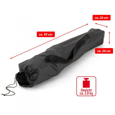 Skladacia kempingová stolička XL s chladiacou taškou, čierna