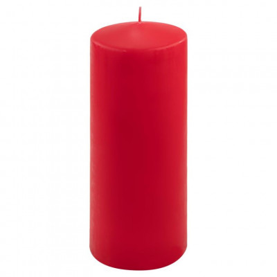 Sada stĺpových sviečok, 25 cm, Ø10 cm, červená, 4 ks