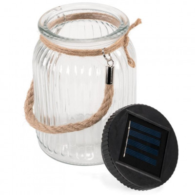 Sada solárnych svetiel, 3 LED, plastové, teplá biela, 5 ks